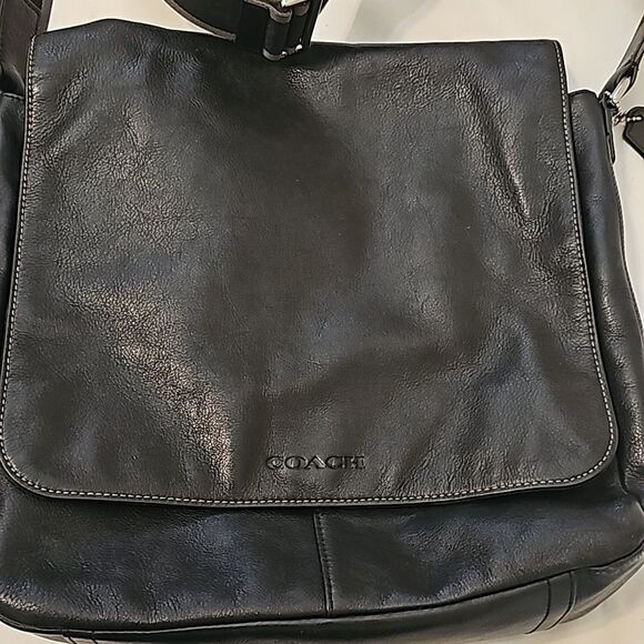 COACH HERITAGE WEB LEATHER MESSENGER  F70556 - Picture 2 of 13